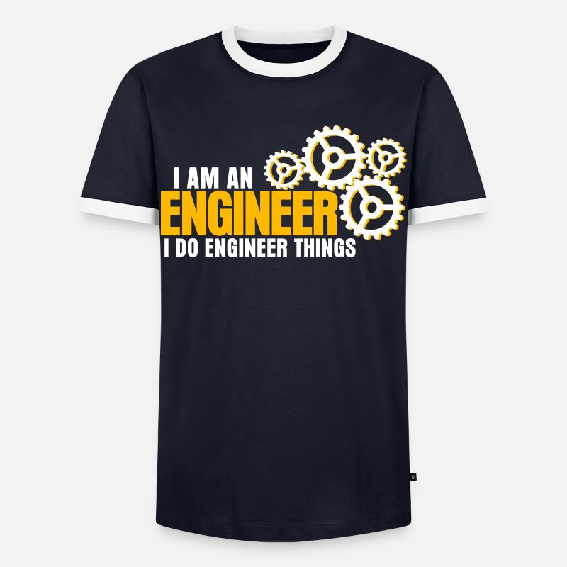 Engineering Mechanical Engineer - Men's Ringer Shirt - navy/white 
