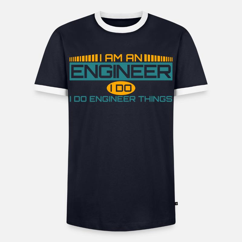 Engineer Mechanical Engineering - Männer Kontrast-T-Shirt - Navy/Weiß 