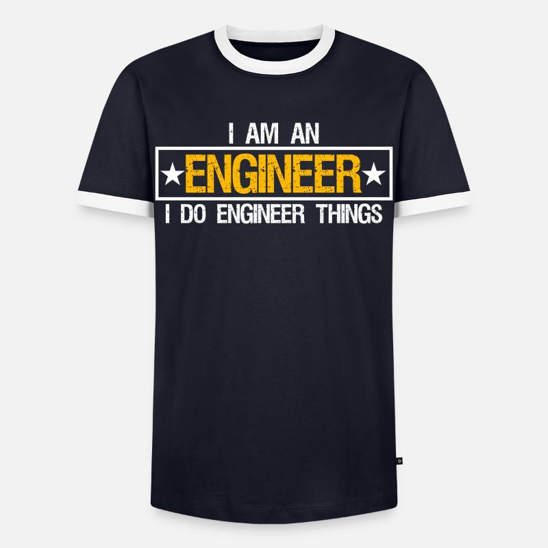 Mechanical Engineer Engineering - Men's Ringer Shirt - navy/white 