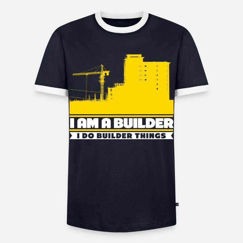Builder Construction Site - Men's Ringer Shirt - navy/white