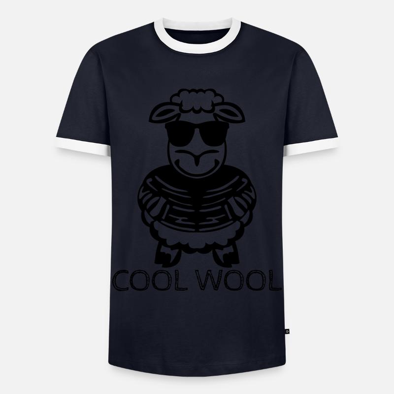 Sheep Shepherd - Männer Kontrast-T-Shirt - Navy/Weiß 