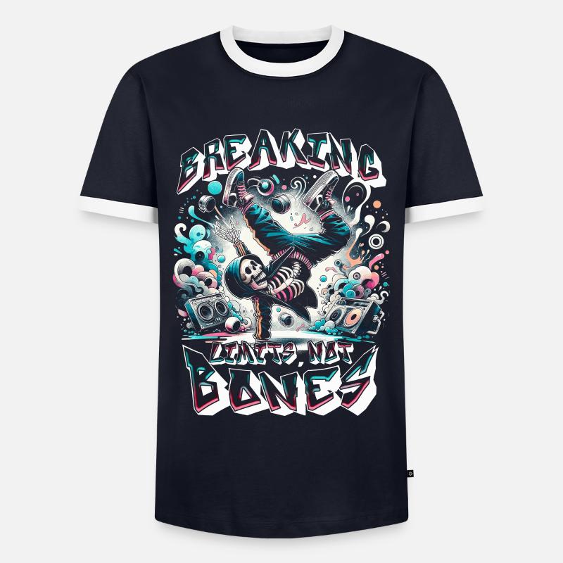 Breakdance B-boy Breaking limits - Männer Kontrast-T-Shirt - Navy/Weiß 
