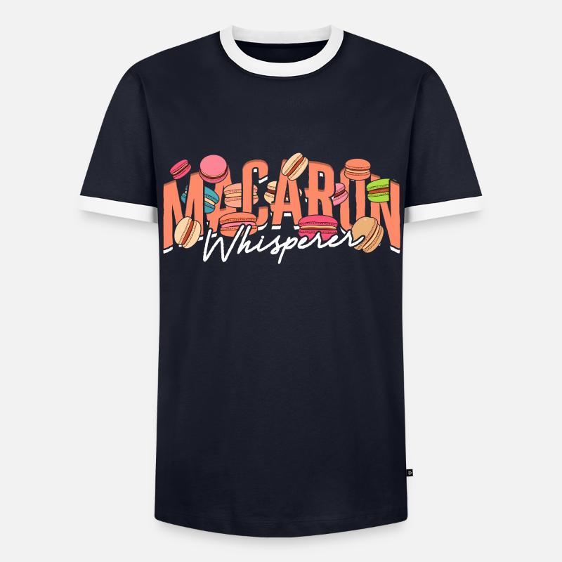 Macaron Whisperer Macaronbäcker Patissier - Männer Kontrast-T-Shirt - Navy/Weiß 