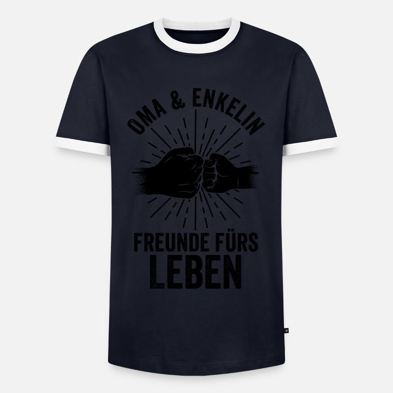 Großmutter Enkelin Oma - Männer Kontrast-T-Shirt - Navy/Weiß 