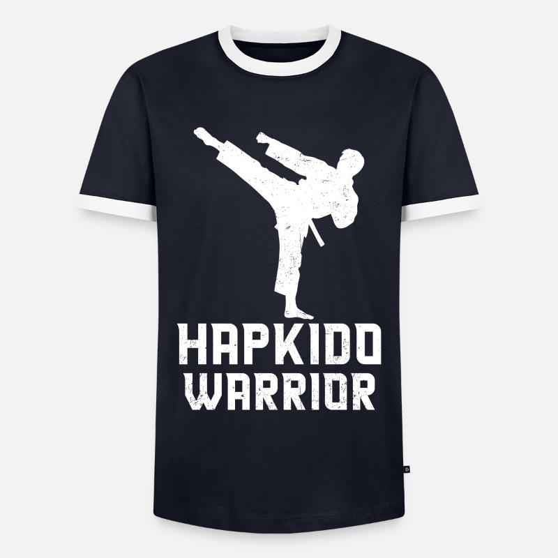 Hapkido Warrior - Männer Kontrast-T-Shirt - Navy/Weiß