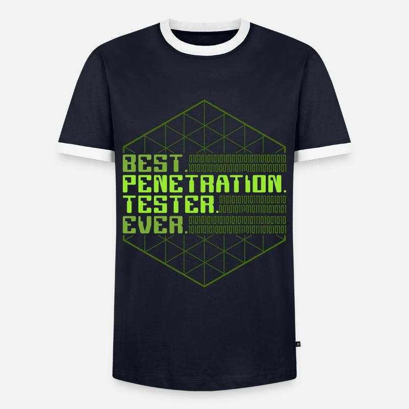 Penetration Tester Pentest Pentester - Men's Ringer Shirt - navy/white 