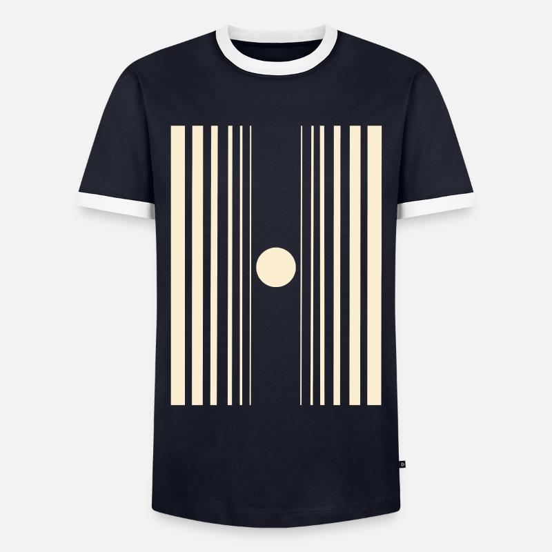 Nerd design doppler effect - Men's Ringer Shirt - navy/white 