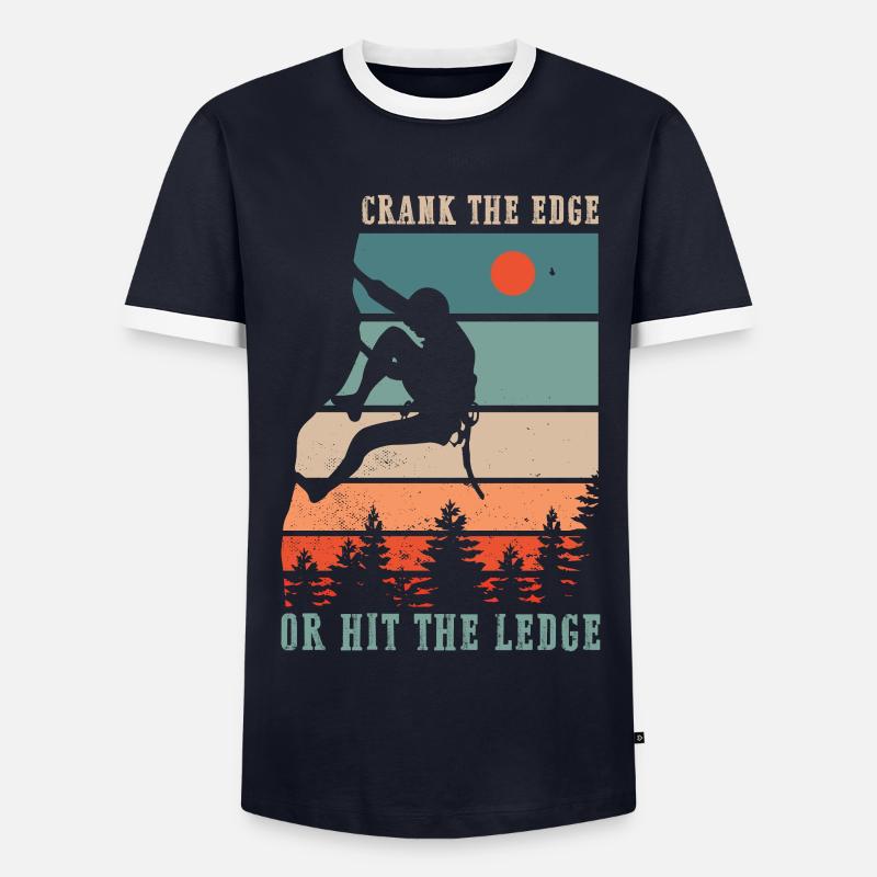 Klettern Kletterer Bergsteigen Berge - Männer Kontrast-T-Shirt - Navy/Weiß 