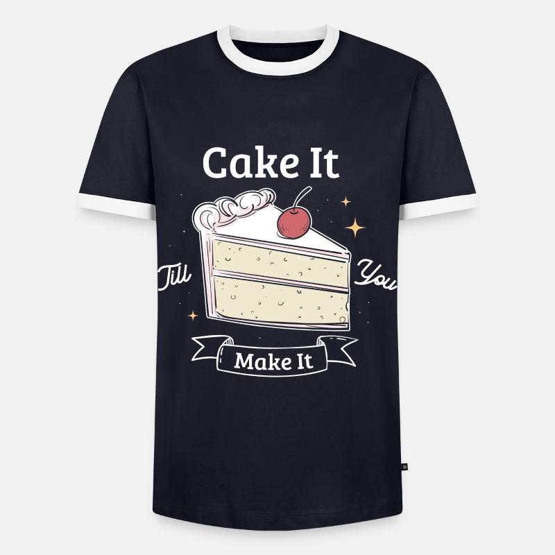 Backen Bäcker Geschenk - Männer Kontrast-T-Shirt - Navy/Weiß 