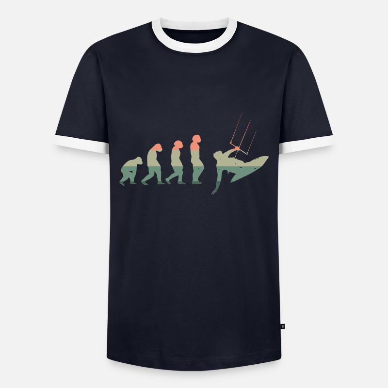 Evolution Kitesurfer - T-shirt contrasté Homme - marine/blanc