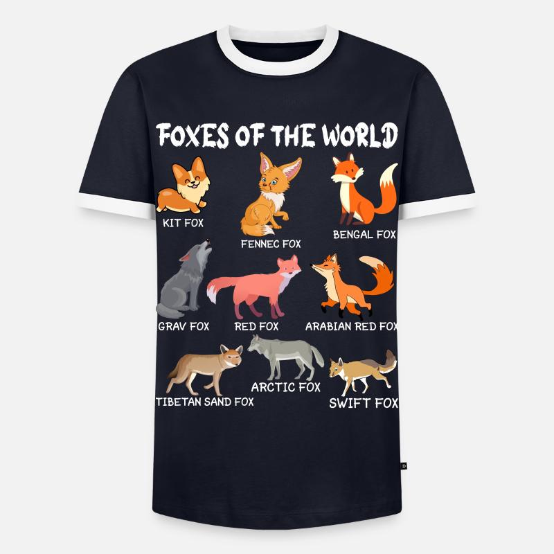 Fuchs Füchse Waldtier Rotfuchs - Männer Kontrast-T-Shirt - Navy/Weiß