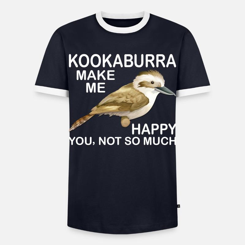Jägerlieste Kookaburra Eisvogel Vogel - Männer Kontrast-T-Shirt - Navy/Weiß 