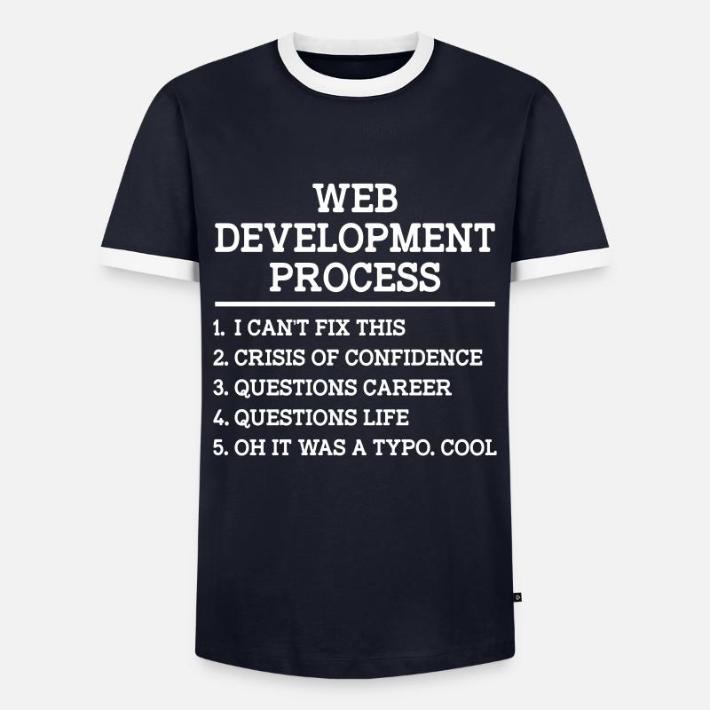 Webentwickler Website-entwicklung It-programmierer - Männer Kontrast-T-Shirt - Navy/Weiß 