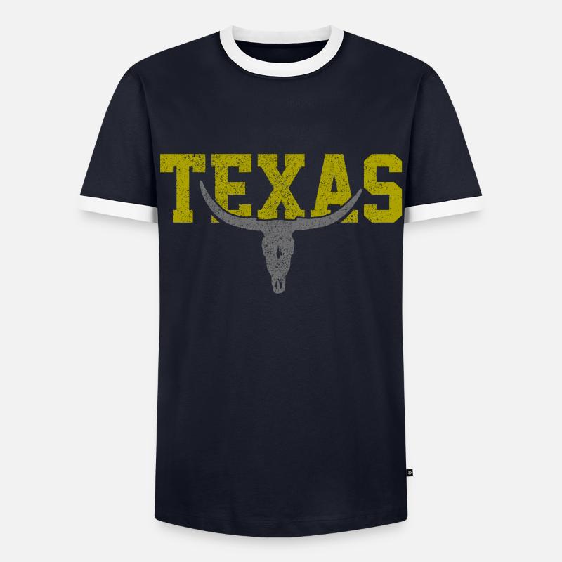 Texas - Men's Ringer Shirt - navy/white 