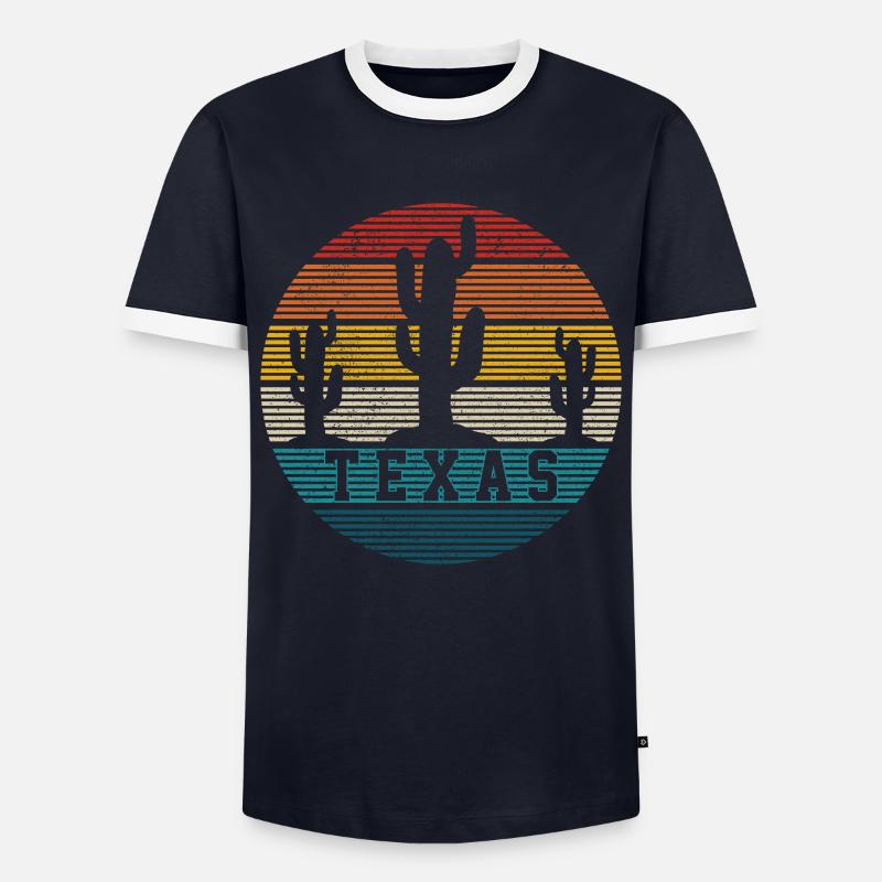 Texas - Men's Ringer Shirt - navy/white 