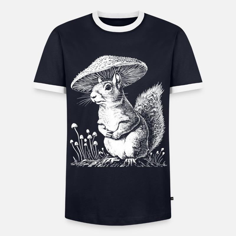 Squirrel - Men's Ringer Shirt - navy/white 