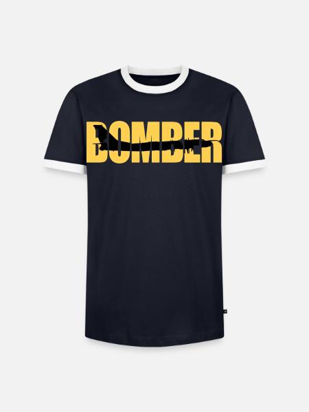 Bomber Tu-95 - Men's Ringer Shirt - navy/white