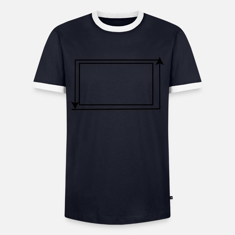 Arrows Rectangular Shape Background - Men's Ringer Shirt - navy/white