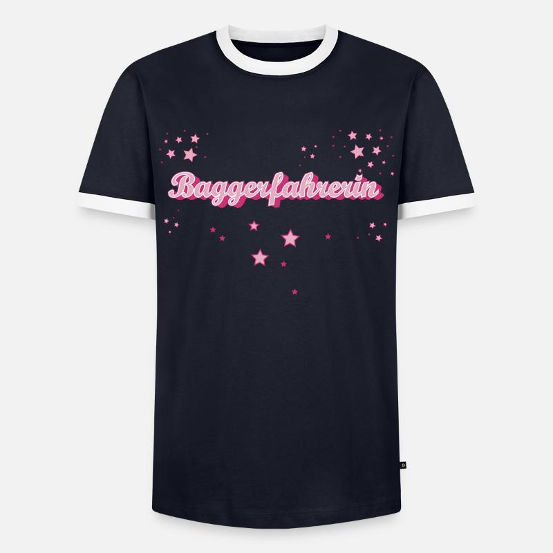 Bagger-Fahrer Abschluss-Geschenk Baggerfahrerin - Männer Kontrast-T-Shirt - Navy/Weiß 