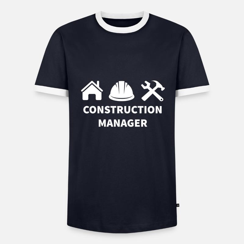 Construction Manager - Men's Ringer Shirt - navy/white 