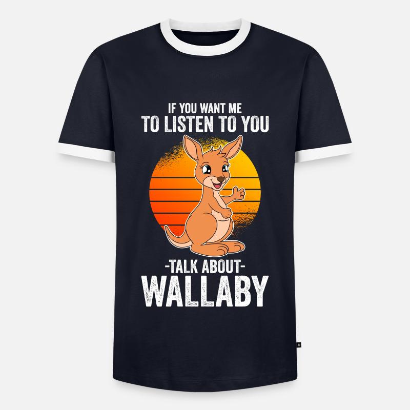 Wallaby Better Than Therapy - Men's Ringer Shirt - navy/white 