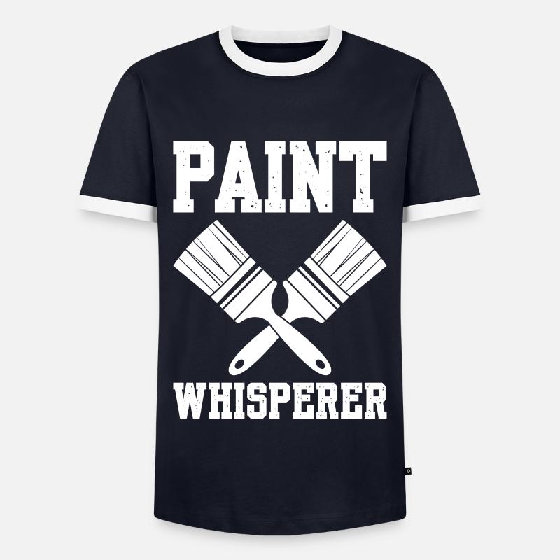 Paint Whisperer Painter - Männer Kontrast-T-Shirt - Navy/Weiß 