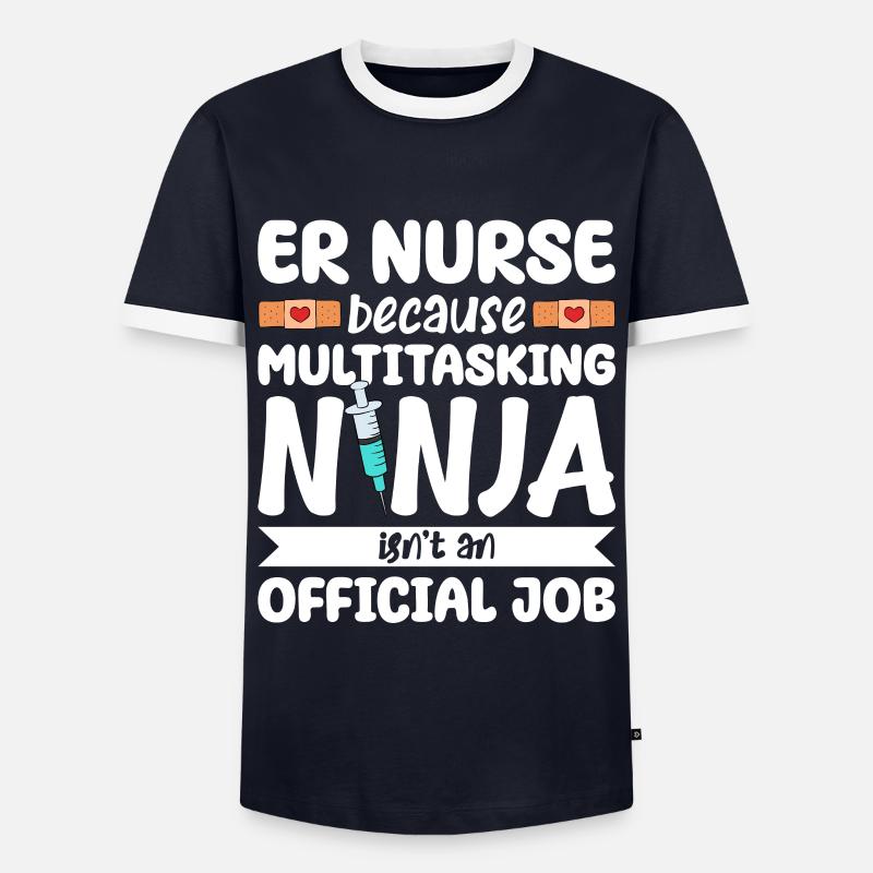 Lustige Krankenschwester Geschenke - Männer Kontrast-T-Shirt - Navy/Weiß 