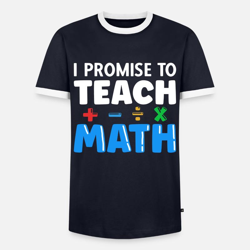 math teacher saying mathematician - Men's Ringer Shirt - navy/white 