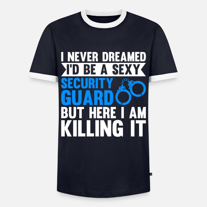 Security Clothing Security Accessories - Men's Ringer Shirt - navy/white 