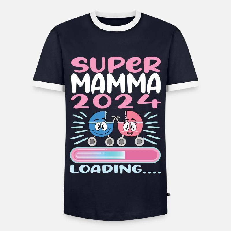 Super Mamma 2024 Loading - Men's Ringer Shirt - navy/white 