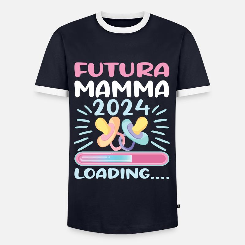 Super Mamma 2024 Loading - Men's Ringer Shirt - navy/white 