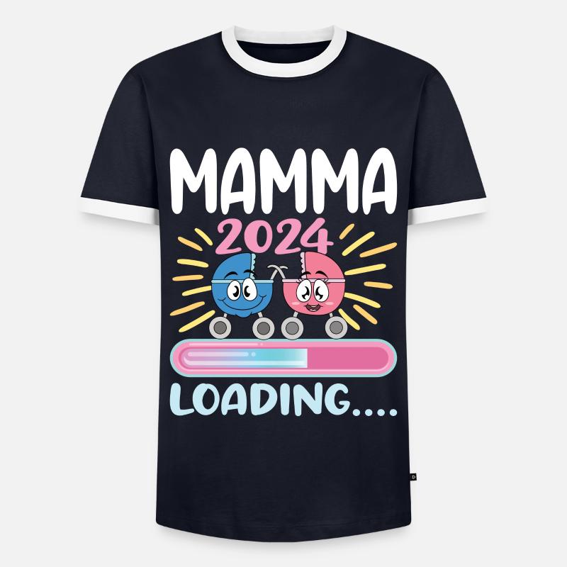 Super Mamma 2024 Loading - Men's Ringer Shirt - navy/white 