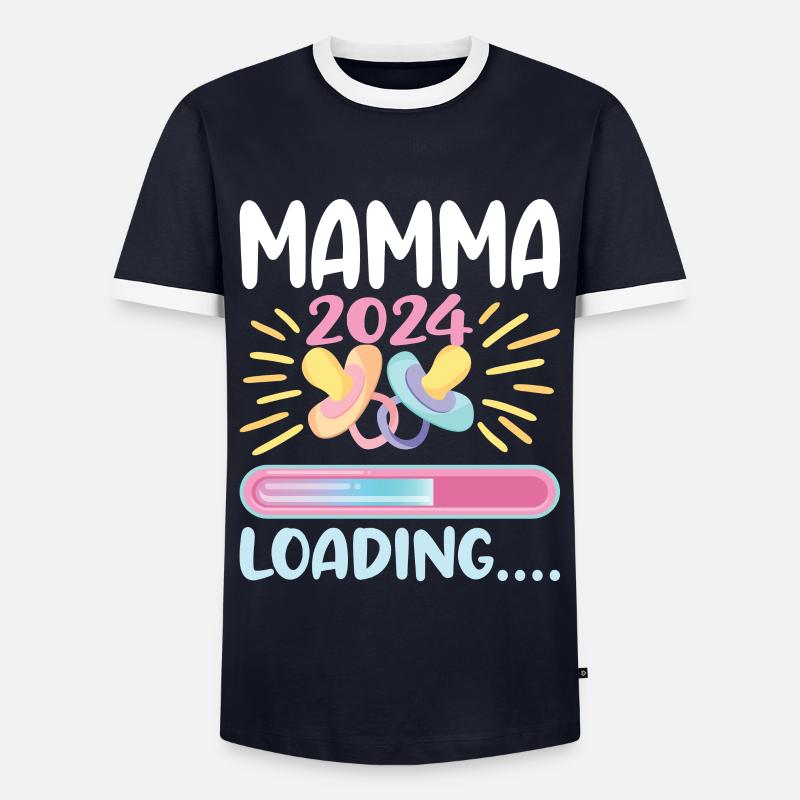 Super Mamma 2024 Loading - Men's Ringer Shirt - navy/white 