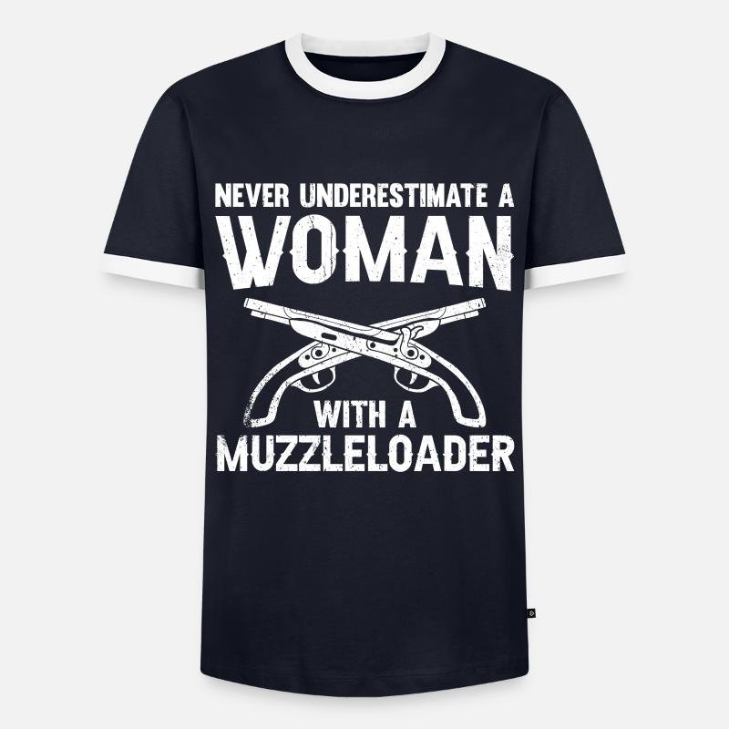 Vorderlader Muzzleloader Muzzle Loading - Männer Kontrast-T-Shirt - Navy/Weiß