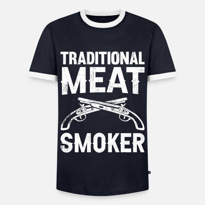 Vorderlader Muzzleloader Muzzle Loading - Männer Kontrast-T-Shirt - Navy/Weiß
