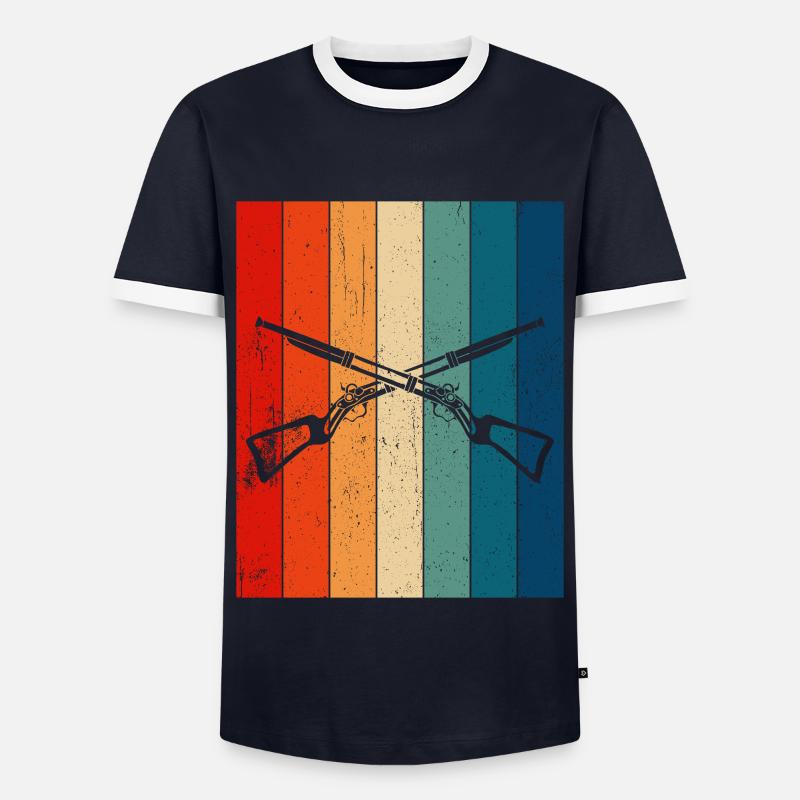 Vorderlader Muzzleloader Muzzle Loading - Männer Kontrast-T-Shirt - Navy/Weiß 