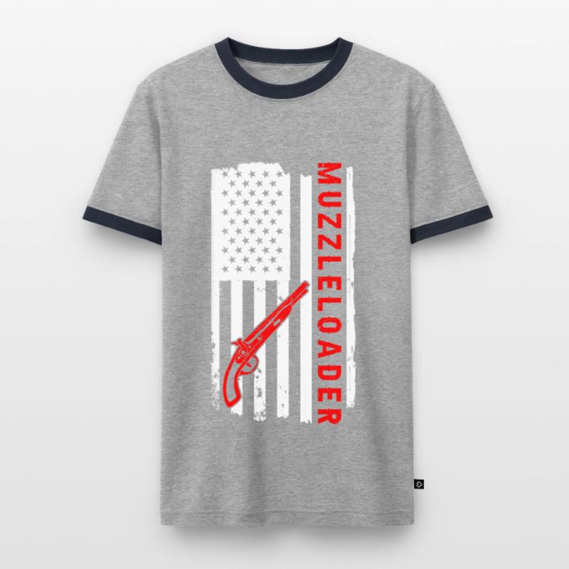 Vorderlader Muzzleloader Muzzle Loading Men's Ringer Shirt