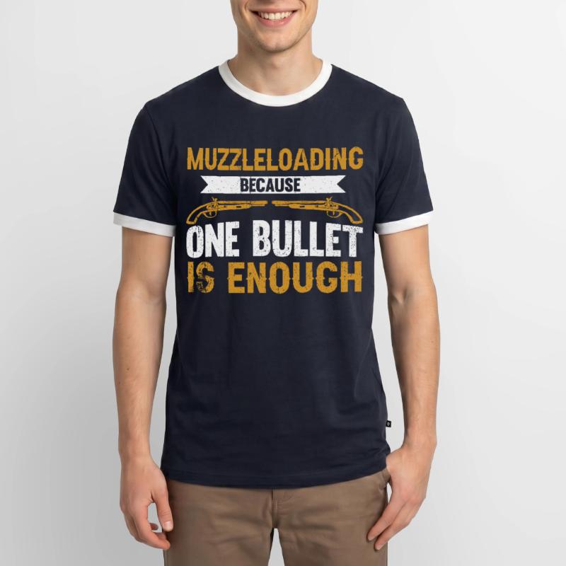 Vorderlader Muzzleloader Muzzle Loading Men's Ringer Shirt