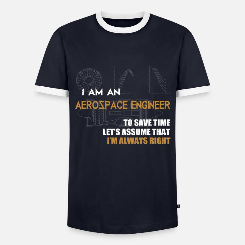Aerospace engineer - Men's Ringer Shirt - navy/white