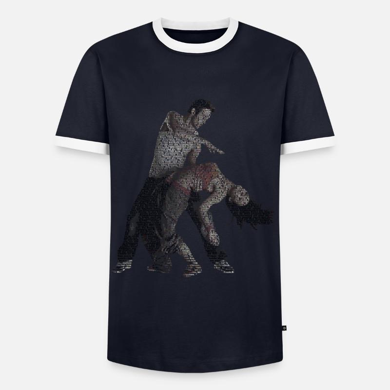 bachata dance geschichte geschenkidee - Männer Kontrast-T-Shirt - Navy/Weiß 