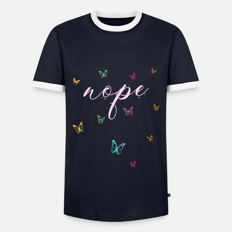 Nope - Dites simplement non! - T-shirt contrasté Homme - marine/blanc 