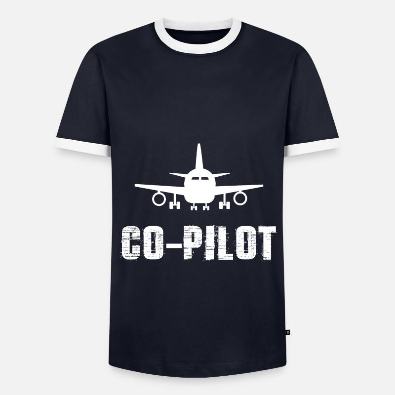 Co-pilot - Men's Ringer Shirt - navy/white 