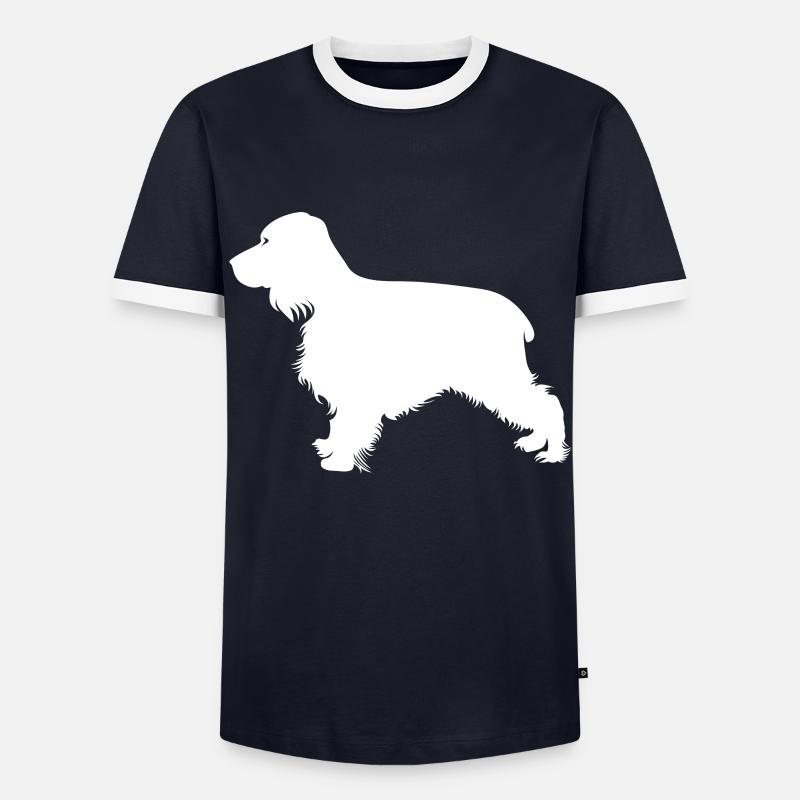 Englischer Cocker Spaniel - Männer Kontrast-T-Shirt - Navy/Weiß