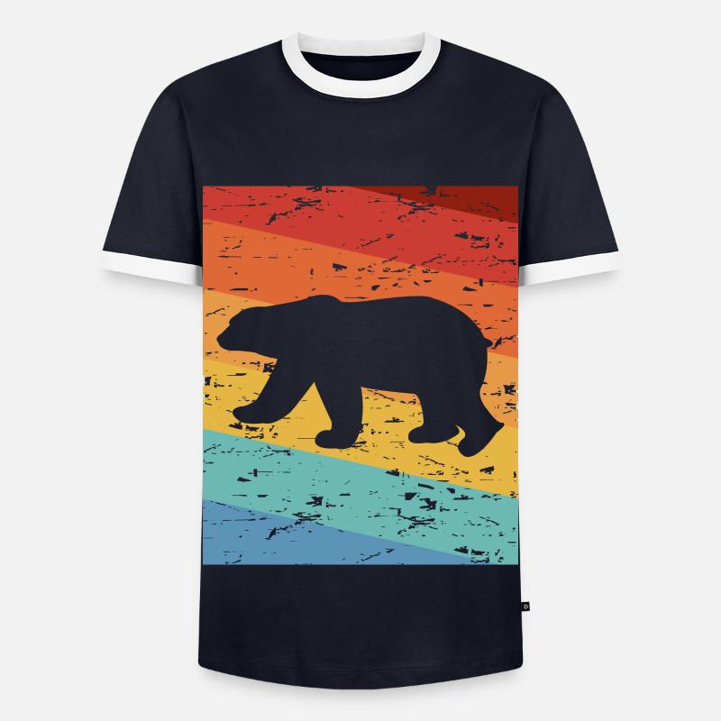 Eisbär - Männer Kontrast-T-Shirt - Navy/Weiß 