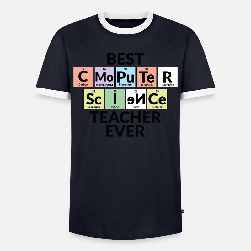 Bester Informatiklehrer Aller Zeiten - Männer Kontrast-T-Shirt - Navy/Weiß 