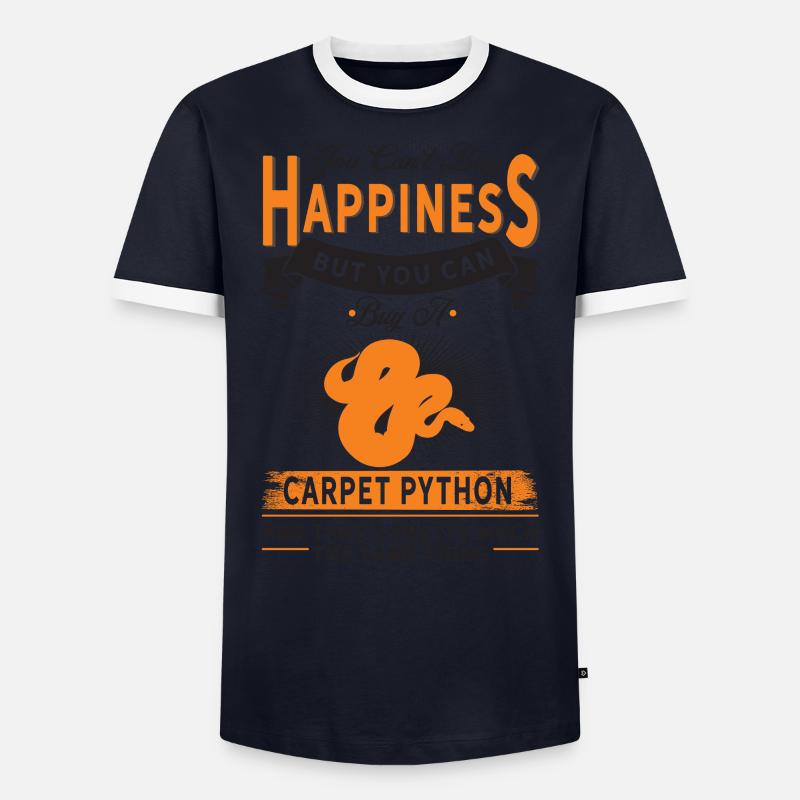 Sie Können Teppichpython Kaufen - Männer Kontrast-T-Shirt - Navy/Weiß 