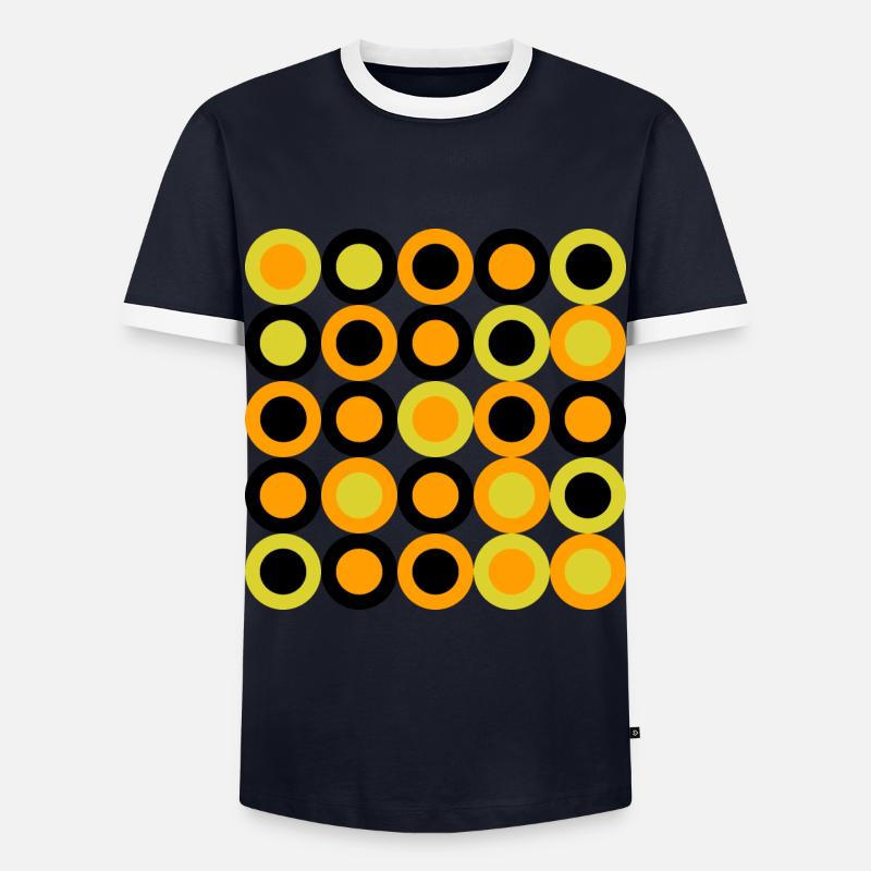 geometric pattern - Männer Kontrast-T-Shirt - Navy/Weiß 