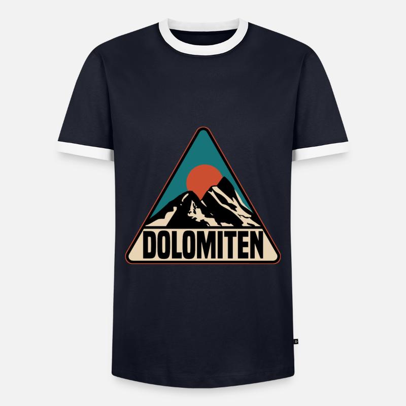 Dolomites - Men's Ringer Shirt - navy/white 