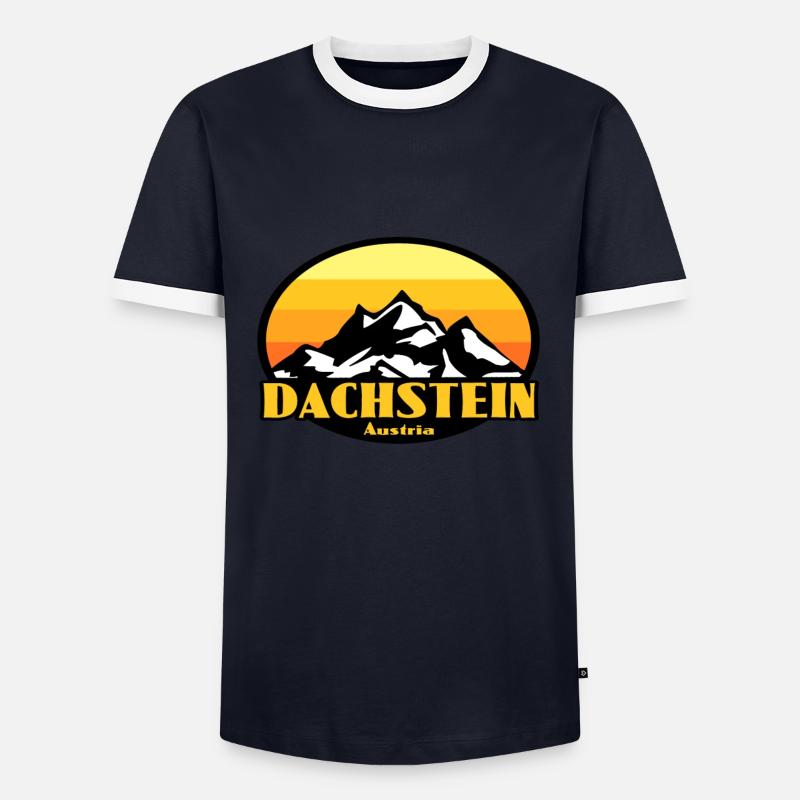 Dachstein - Männer Kontrast-T-Shirt - Navy/Weiß 