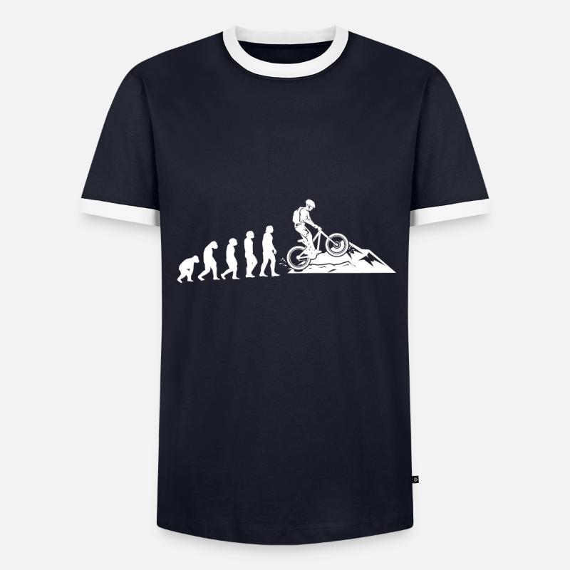 VTT Evolution VTT - T-shirt contrasté Homme - marine/blanc 